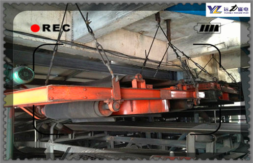 電磁自卸式除鐵器，電上海電磁自卸式除鐵器技術(shù)參數(shù)電流_電上海電磁自卸式除鐵器技術(shù)參數(shù)廠家配件_型號及工作視頻